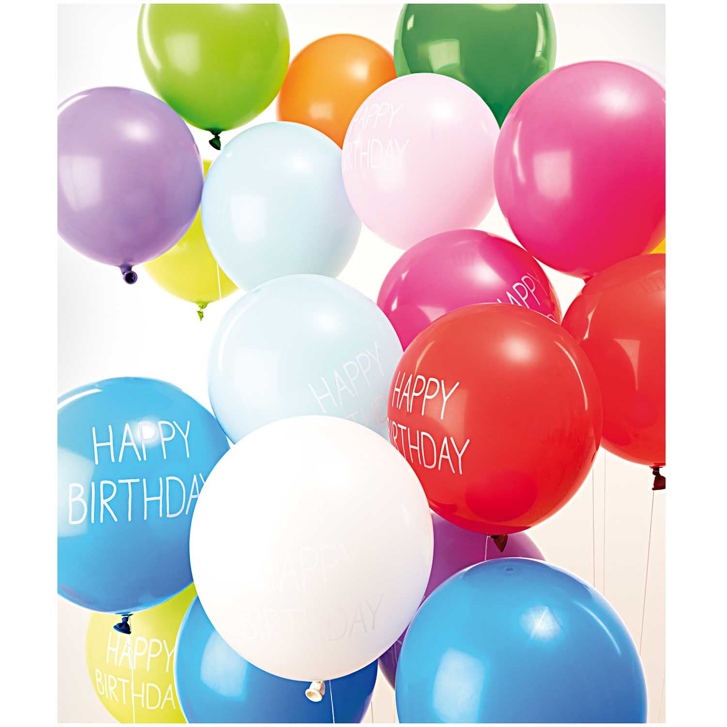 Rico Design Happy Birthday Luftballons – mehrfarbig – Ø 30 cm – Latex – 12 Stk