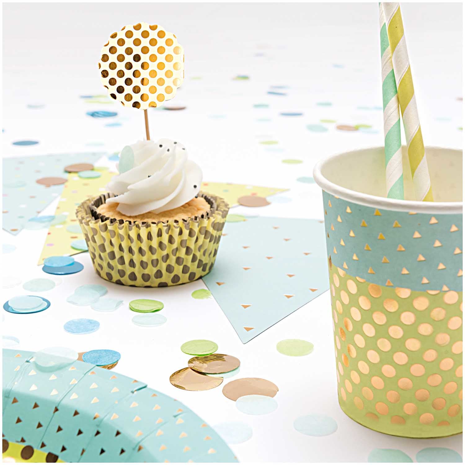 Rico Design Papierstrohhalme, Ø 6 mm 19,5 cm, mehrfarbig – 24 Stk.