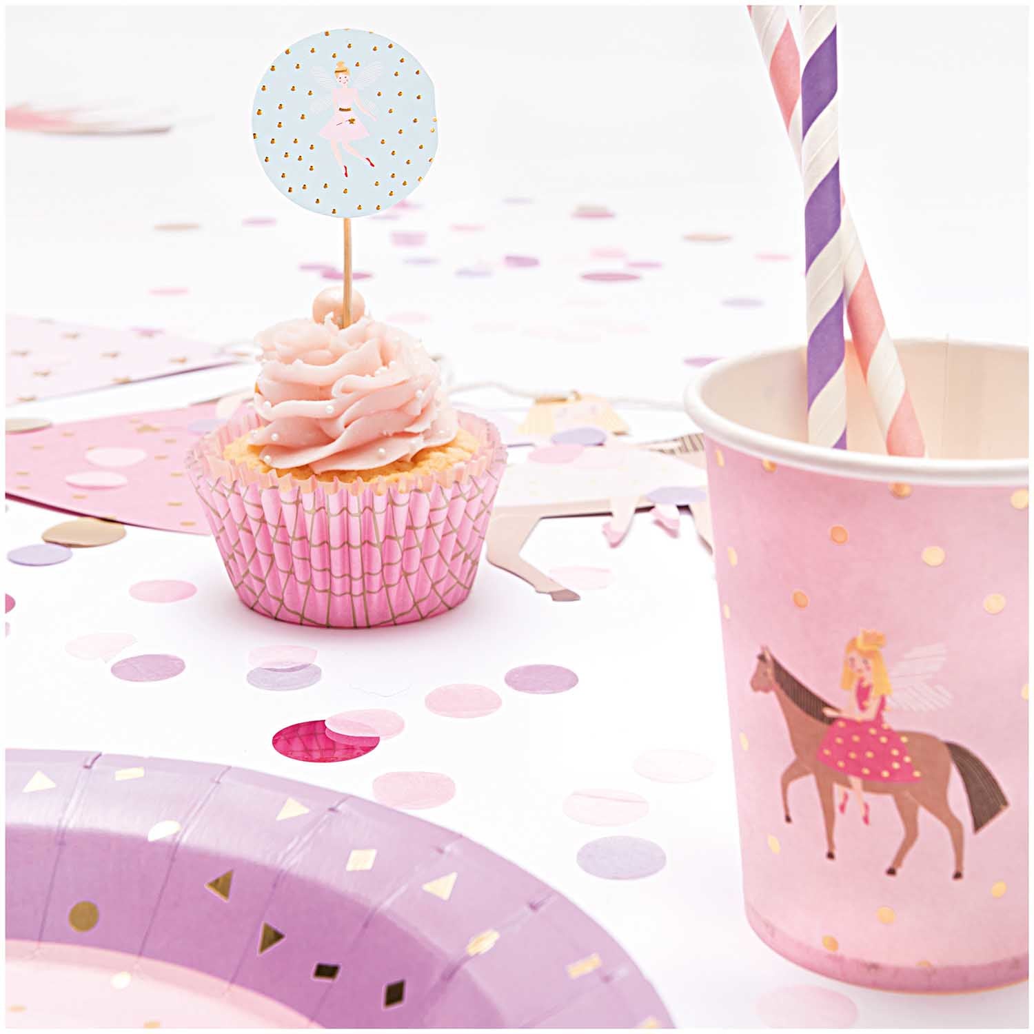 Rico Design Papierstrohhalme, Ø 6 mm 19,5 cm, mehrfarbig – 24 Stk.