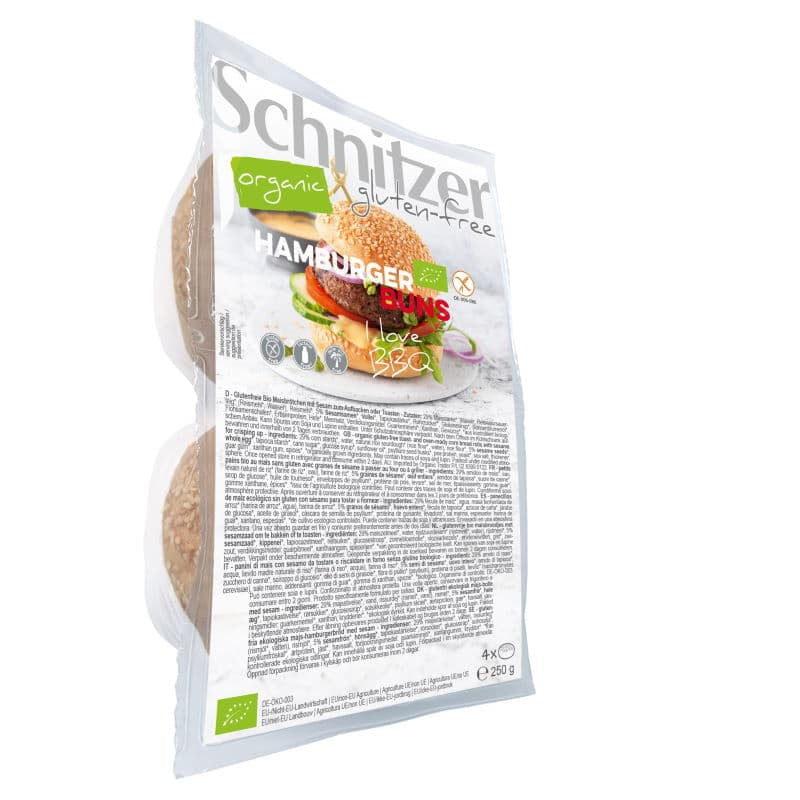 Schnitzer Maisbrötchen mit Sesam – Bio, glutenfrei – 250 g