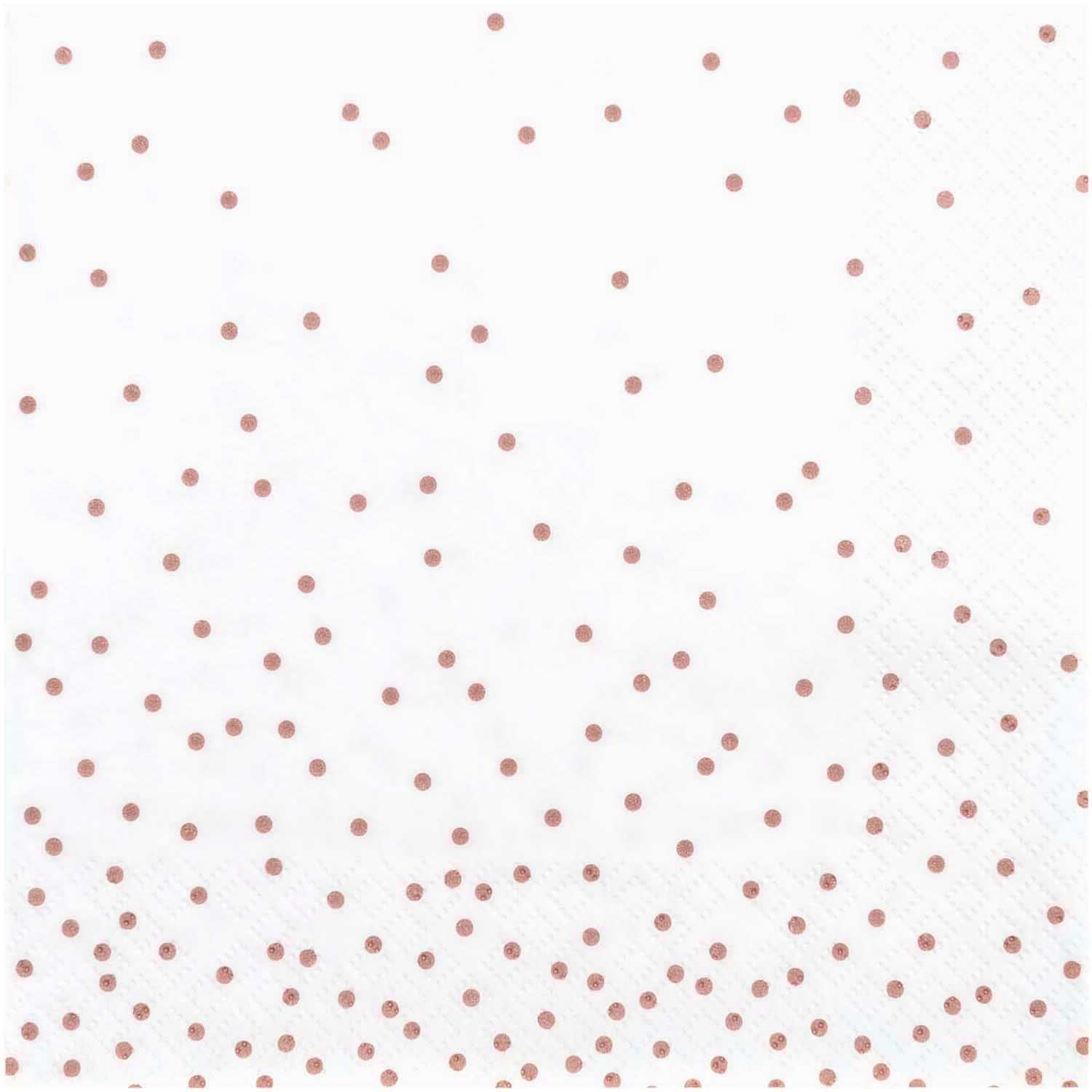 Rico Design Servietten Punkte – rosa – 33 × 33 cm, 3-lagig – 20 Stück