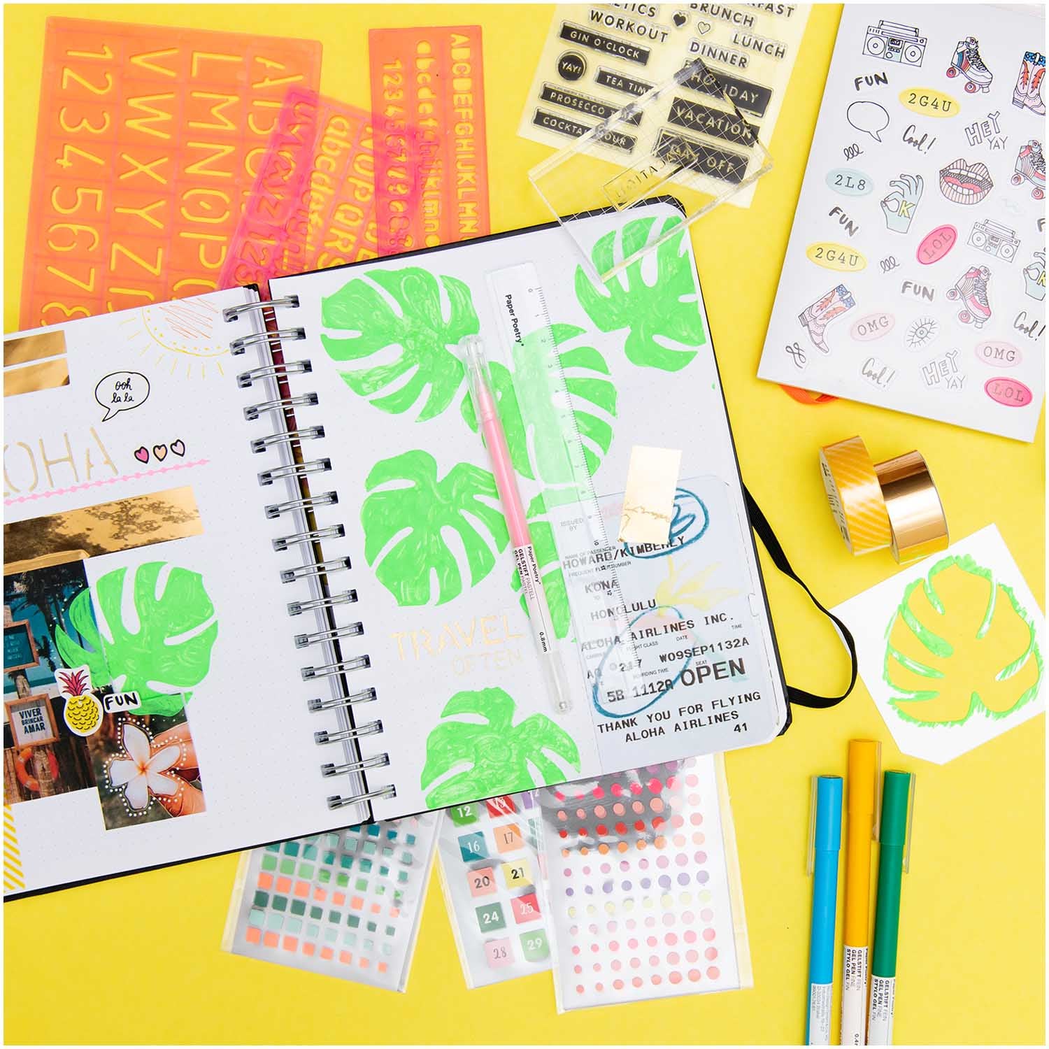Rico Design Stickerbuch, Summer, 20 Seiten