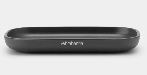 Brabantia Seifenschale ReNew – 13,5×8,1×1,6 cm, Kunststoff, Schwarz