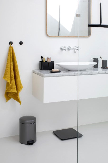 Brabantia Seifenschale ReNew – 13,5×8,1×1,6 cm, Kunststoff, Schwarz