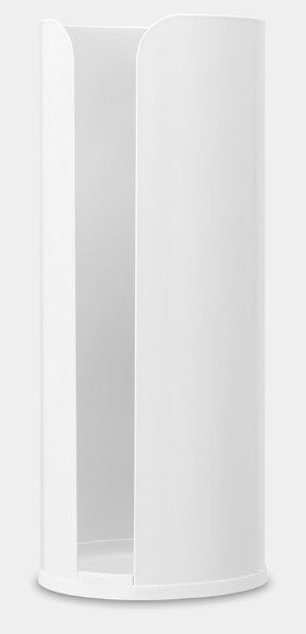 Brabantia ReNew – Toilettenpapierspender – Stahl, Weiss, für 3 Rollen, 13,2 × 13,2 × 32,1 cm