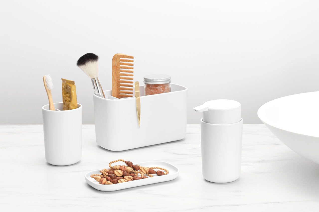 Brabantia ReNew Seifenspender – Tisch – Kunststoff, Weiss, 250 ml