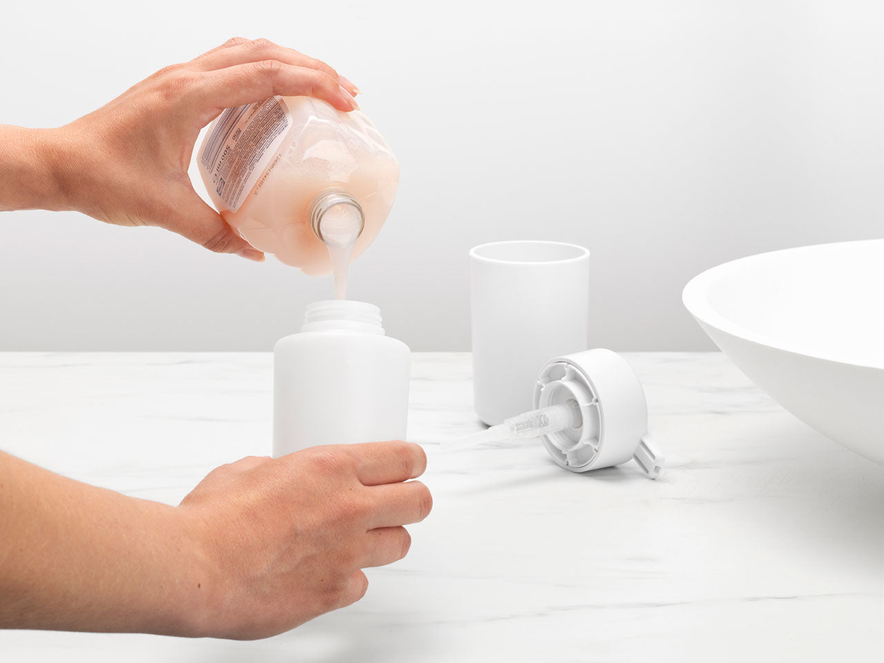Brabantia ReNew Seifenspender – Tisch – Kunststoff, Weiss, 250 ml