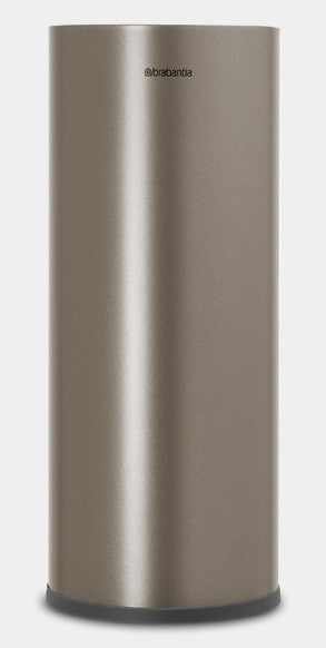 Brabantia ReNew – Toilettenpapierspender – Stahl, Grau, für 3 Rollen, 13,2 × 13,2 × 32,1 cm