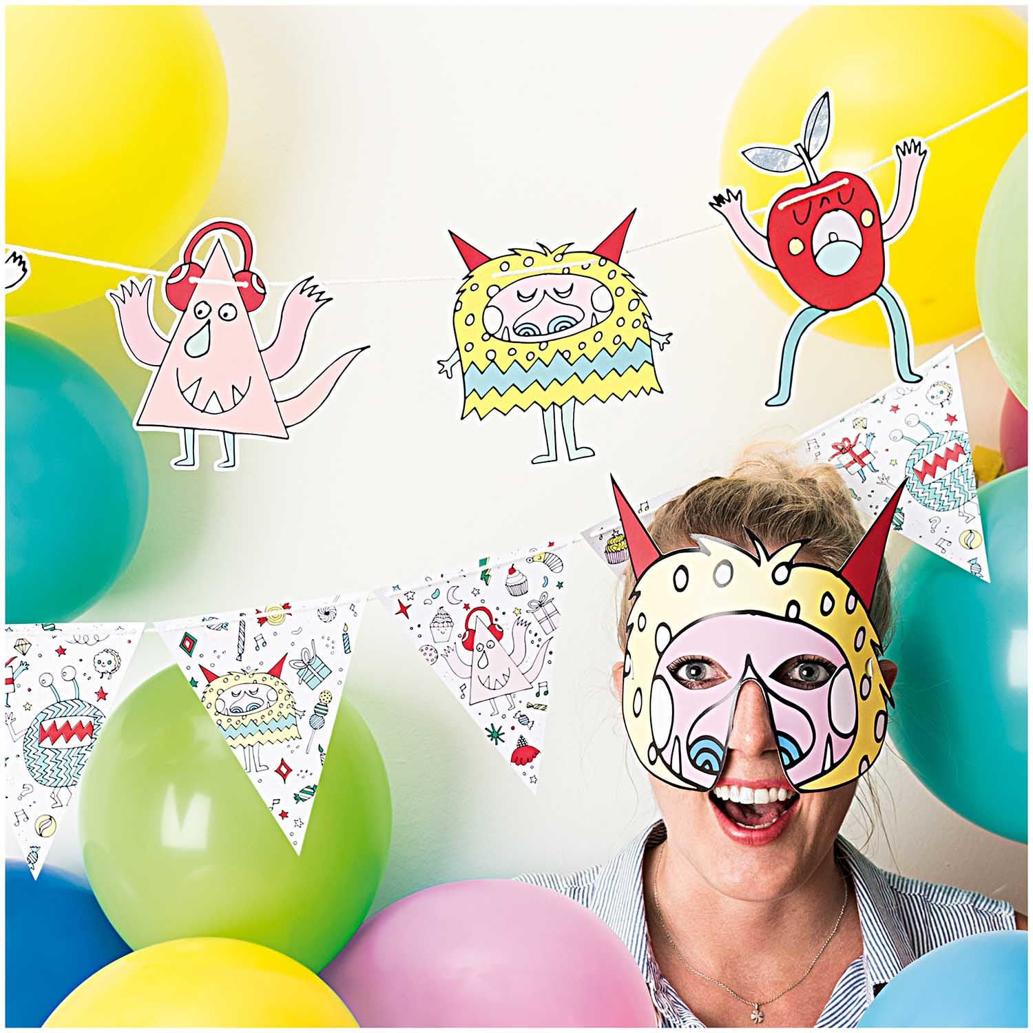 Rico Design Luftballons – mehrfarbig – Ø 30 cm – Latex – 12 Stk