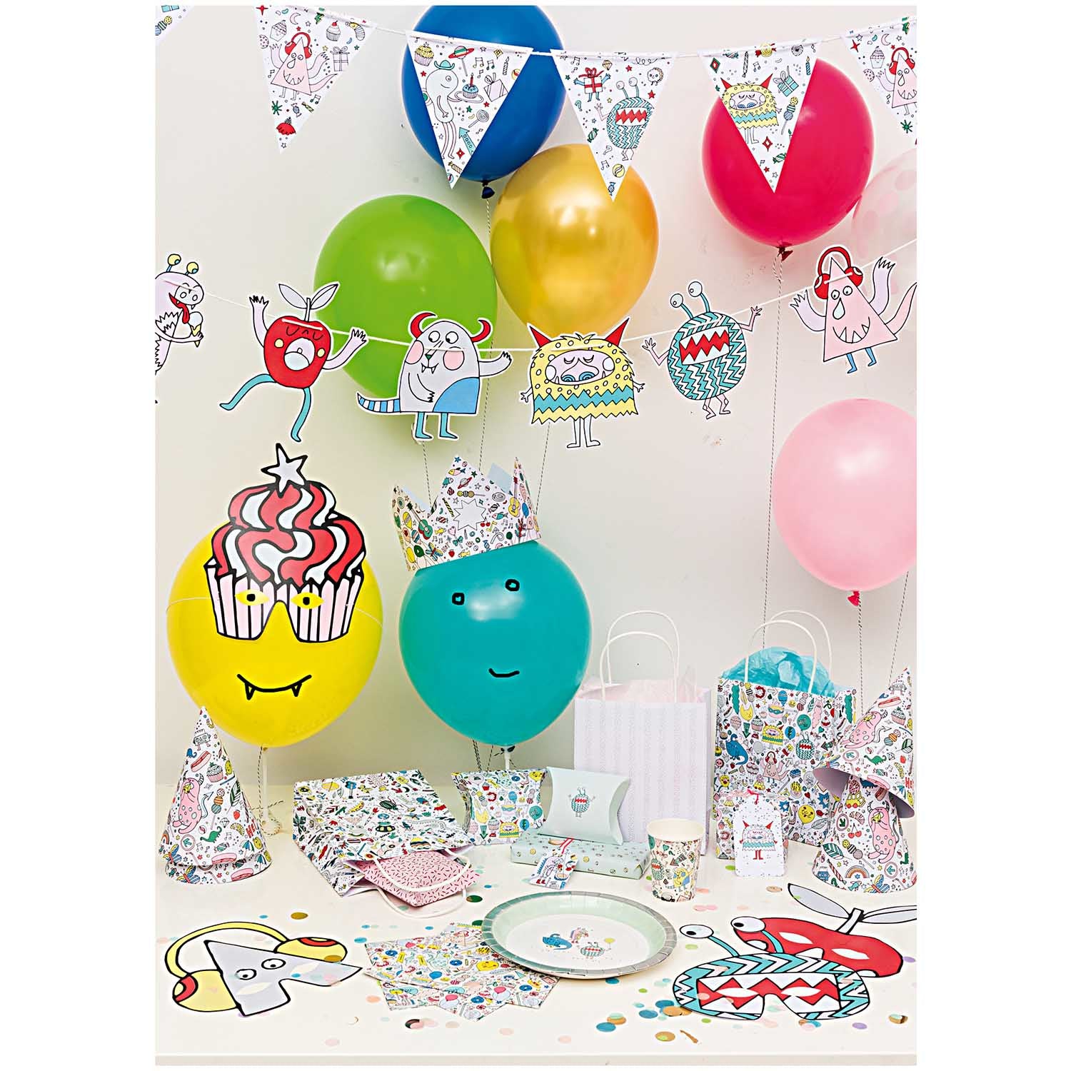 Rico Design Luftballons – mehrfarbig – Ø 30 cm – Latex – 12 Stk