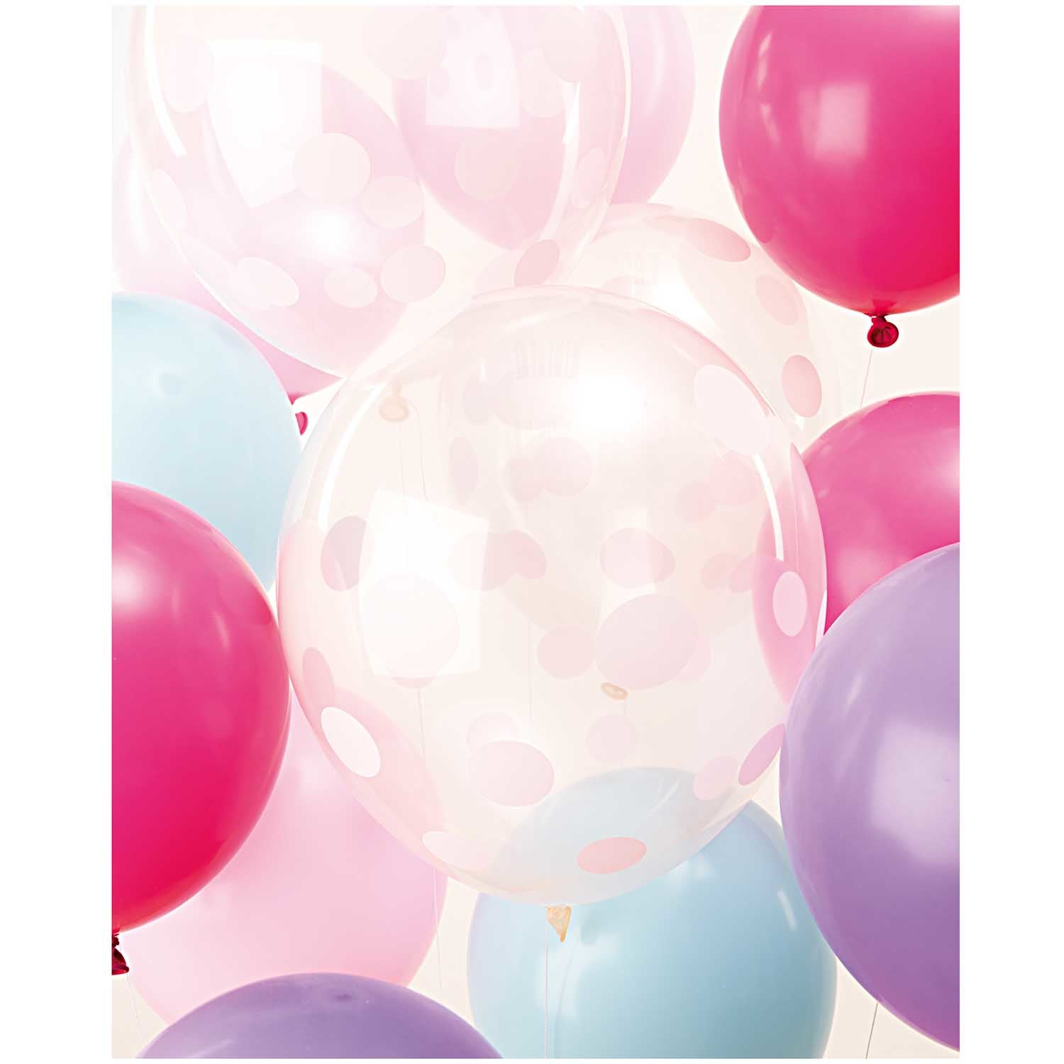 Rico Design Luftballons Punkte – Mehrfarbig – Ø 30 cm – Latex – 12 Stk