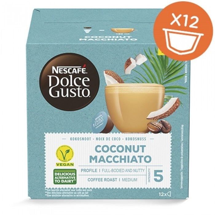 Nescafé Dolce Gusto Kaffeekapseln Coconut Macchiato – für Dolce Gusto – 12 Kapseln