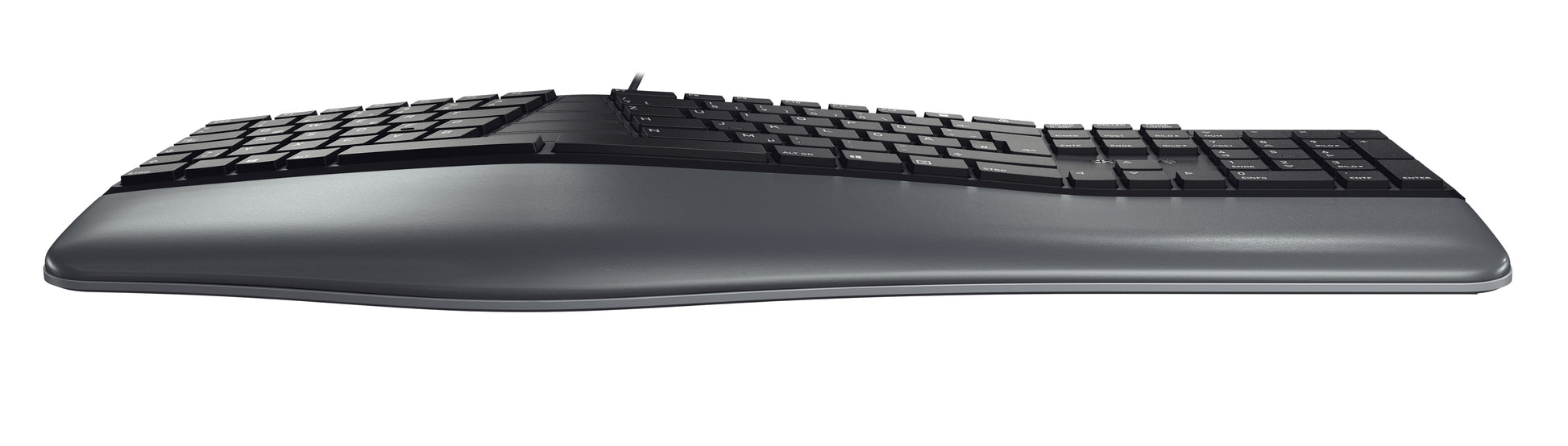 CHERRY KC 4500 ERGO – Tastatur, kabelgebunden (USB), UK-Layout (EN), Fullsize (mit Ziffernblock) – für Windows