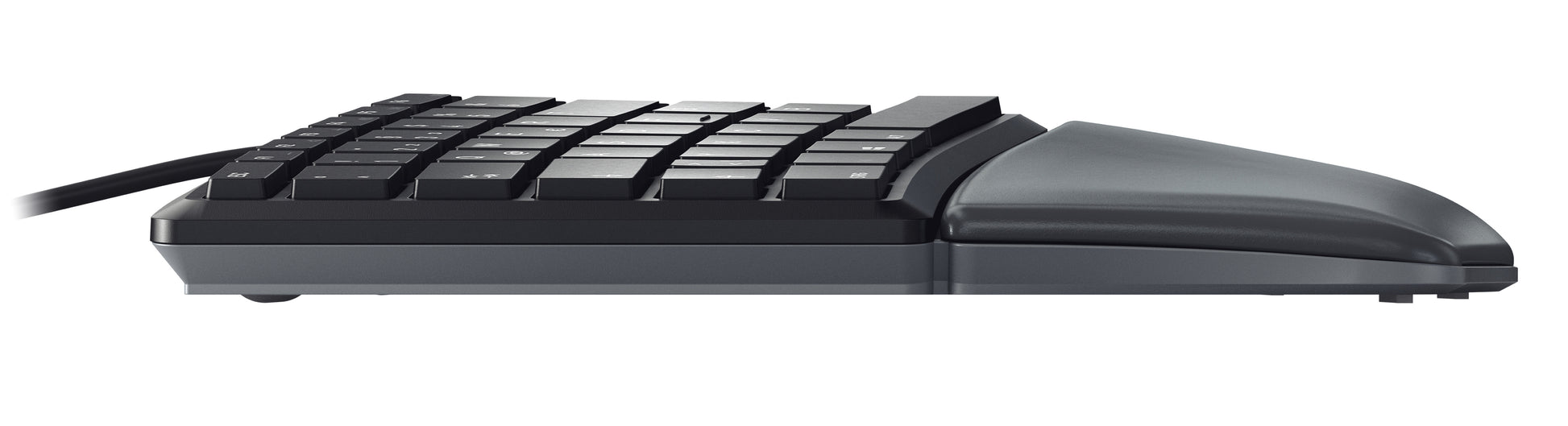 CHERRY KC 4500 ERGO – Tastatur, kabelgebunden (USB), UK-Layout (EN), Fullsize (mit Ziffernblock) – für Windows
