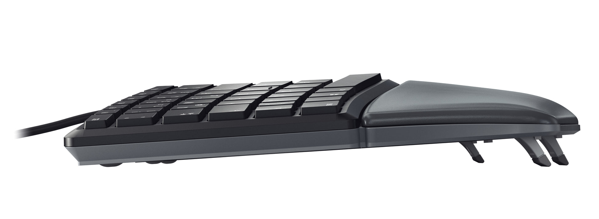 CHERRY KC 4500 ERGO – Tastatur, kabelgebunden (USB), UK-Layout (EN), Fullsize (mit Ziffernblock) – für Windows