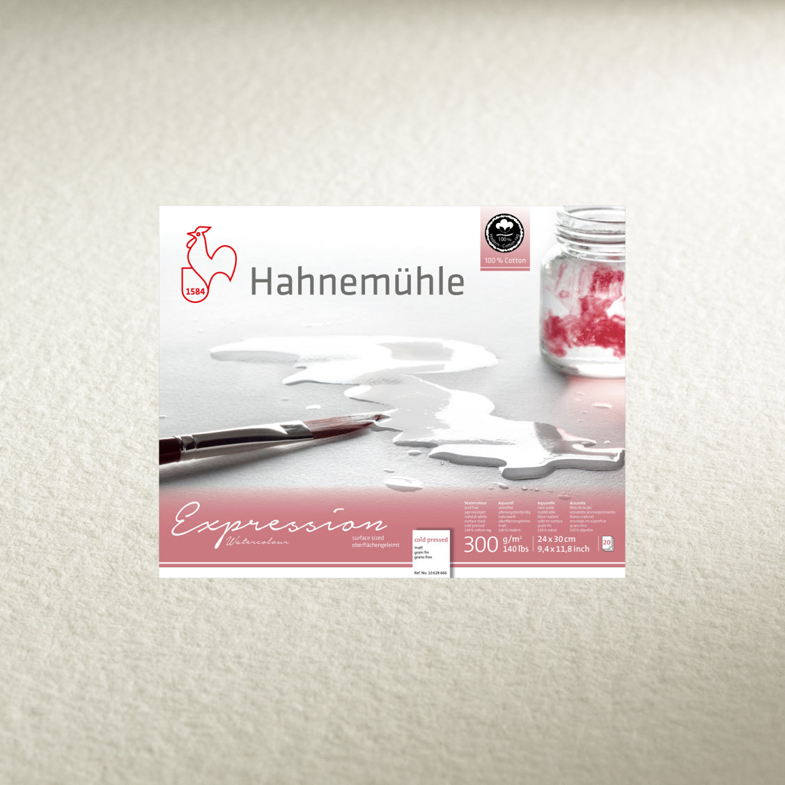 Hahnemühle Expression Aquarellblock – 24 × 30 cm – 300 g/m² – 20 Blatt