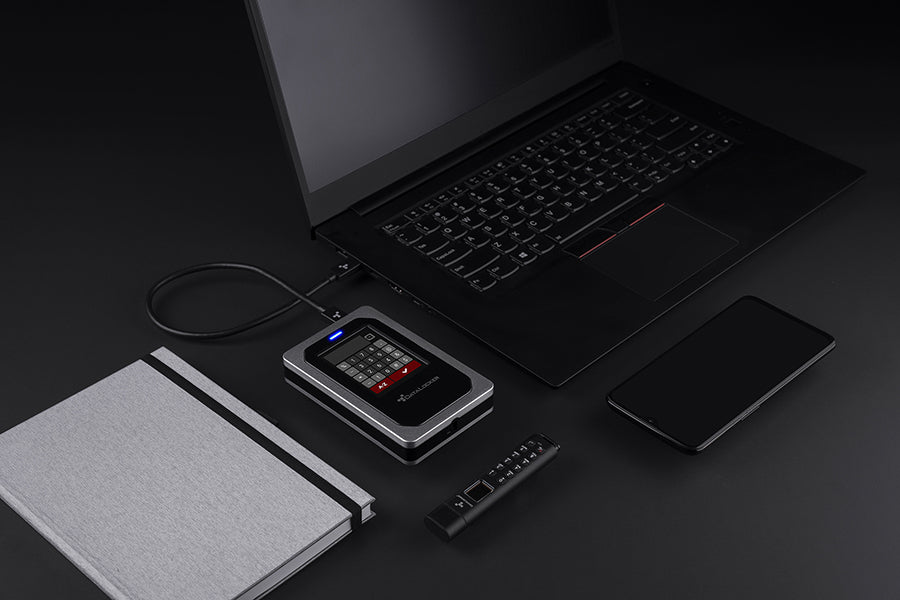 DataLocker DL4 FE 2 TB – USB-C 3,2 Gen 1, 2,5" SATA HDD, 5400 U/min