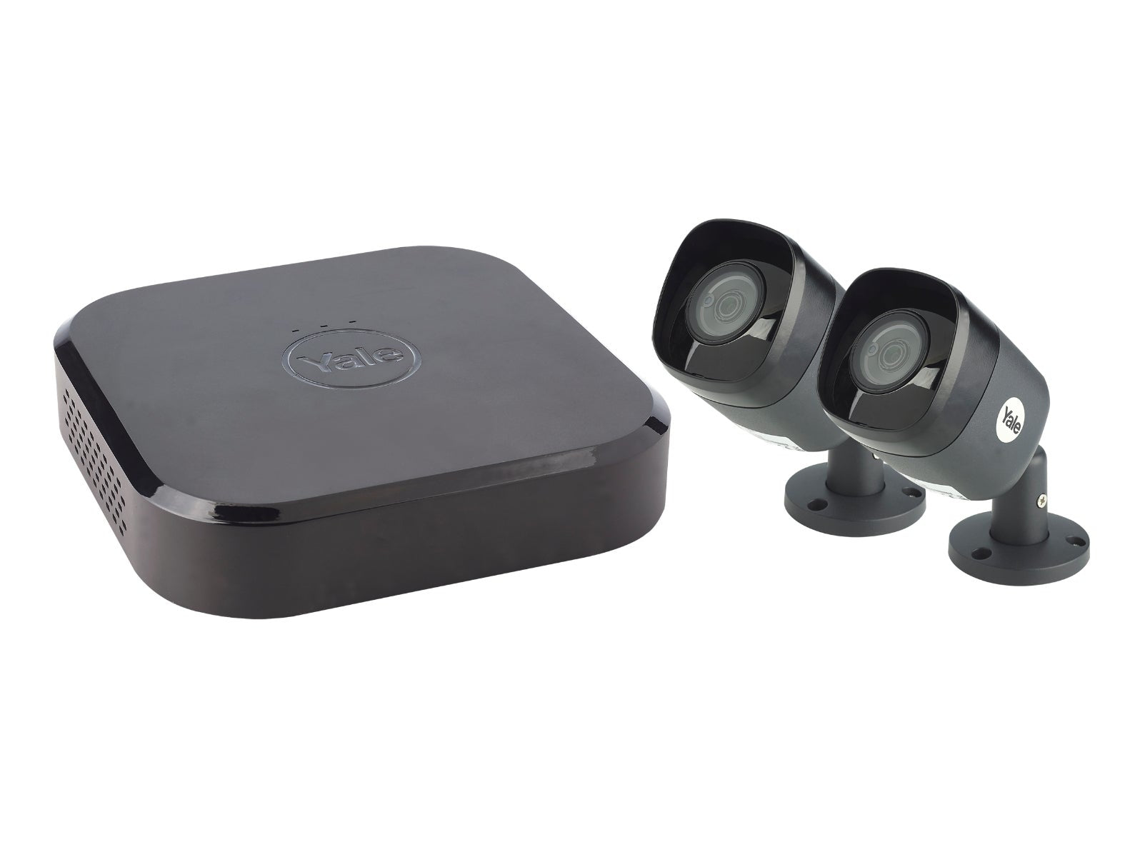 Yale SV-4C-2ABFX-2 Überwachungskamera – Full HD (1080p), Nachtsicht 30 m, IP67, für Amazon Alexa, Grau, 2er-Pack