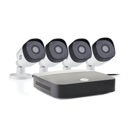 Yale Überwachungssystem – Full HD, Nachtsicht 20 m, IP67, für Amazon Alexa, Grau, 4 Stück