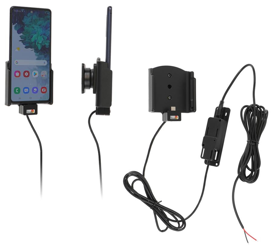 Brodit Auto-Halterung, Lüftung, 360° drehbar, neigbar 0–17° – für Samsung Galaxy S20 FE – Schwarz