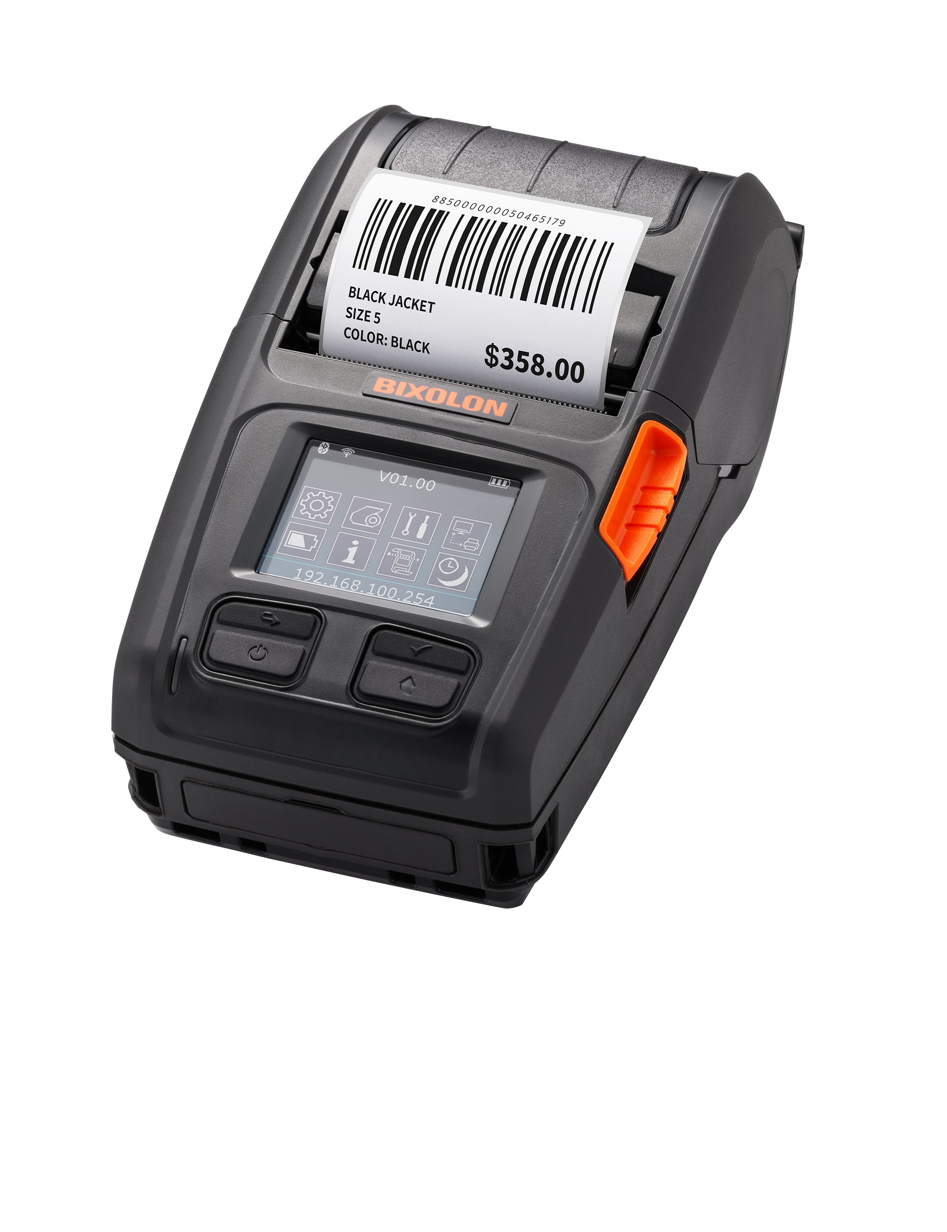 Bixolon XM7-20IK – Mobiler Handdrucker, Thermodirekt, 203 dpi, bis 127 mm/s, Akku 7,2 V