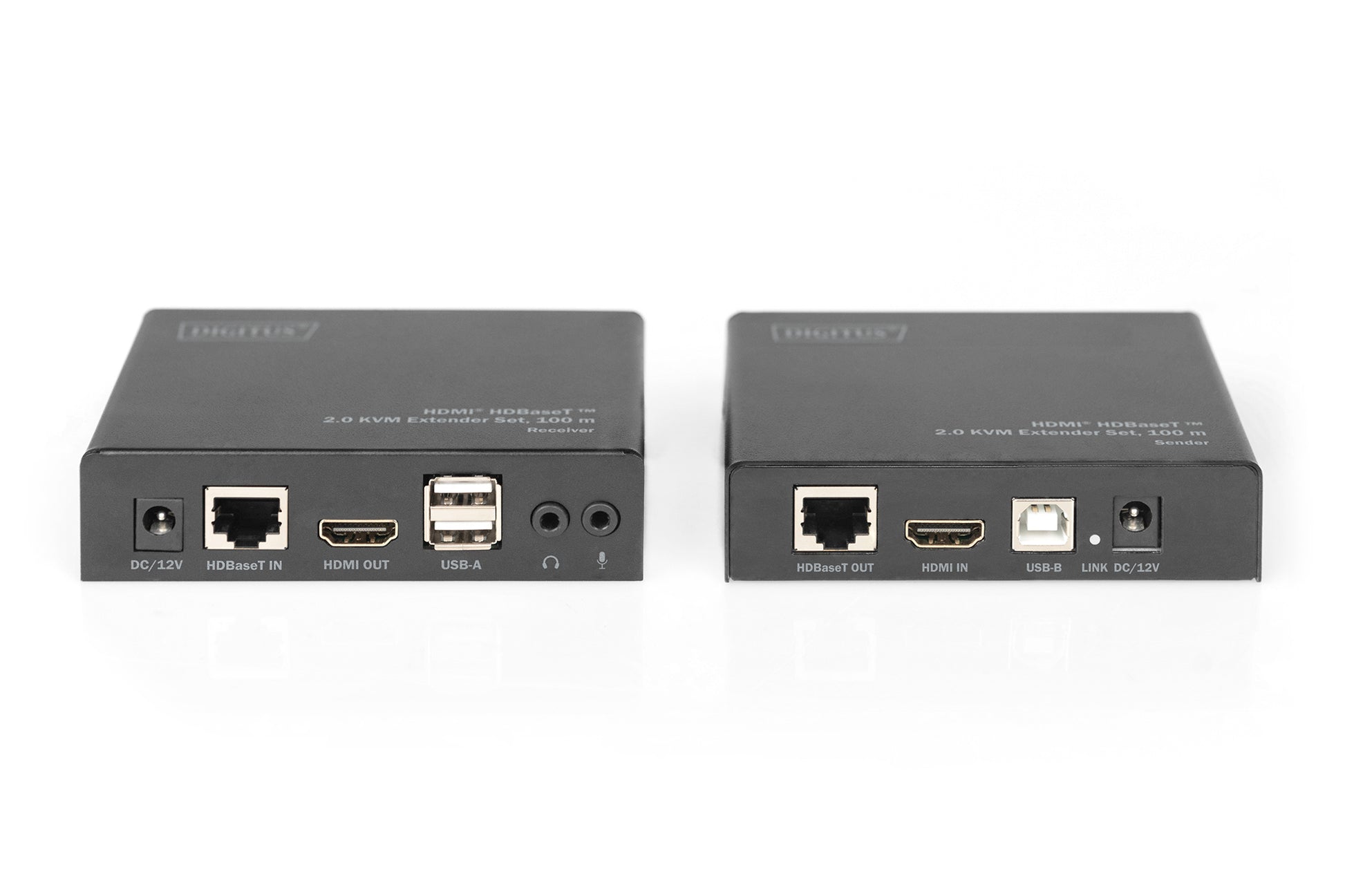 Digitus KVM-Extender HDMI/USB über HDBaseT, bis 100 m, 4K (3840 × 2160), 10,2 Gbit/s, Set