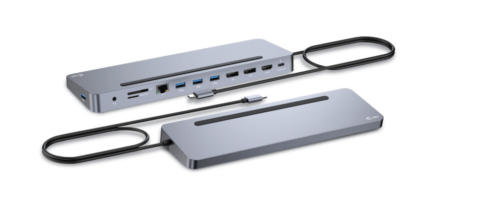 i-tec Dockingstation – USB-C, 2× DP, 1× HDMI, 4× USB-A, 1× USB-C, 100 W PD, GbE, für Windows/Mac