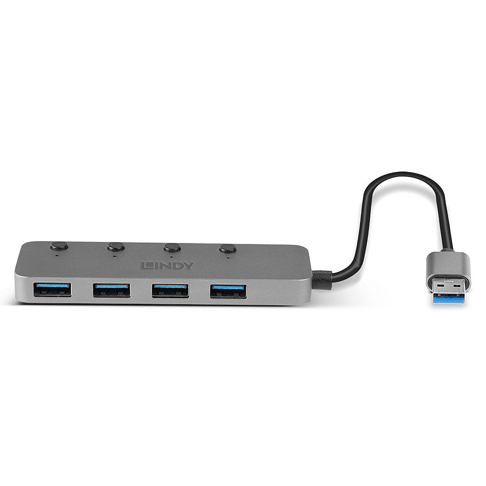Lindy 43309 USB-Hub – USB 3.0, 4× USB-A