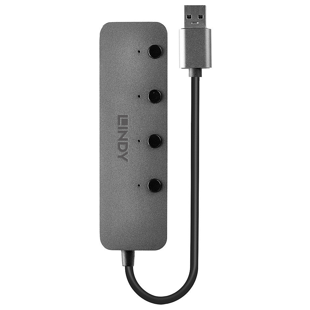 Lindy 43309 USB-Hub – USB 3.0, 4× USB-A