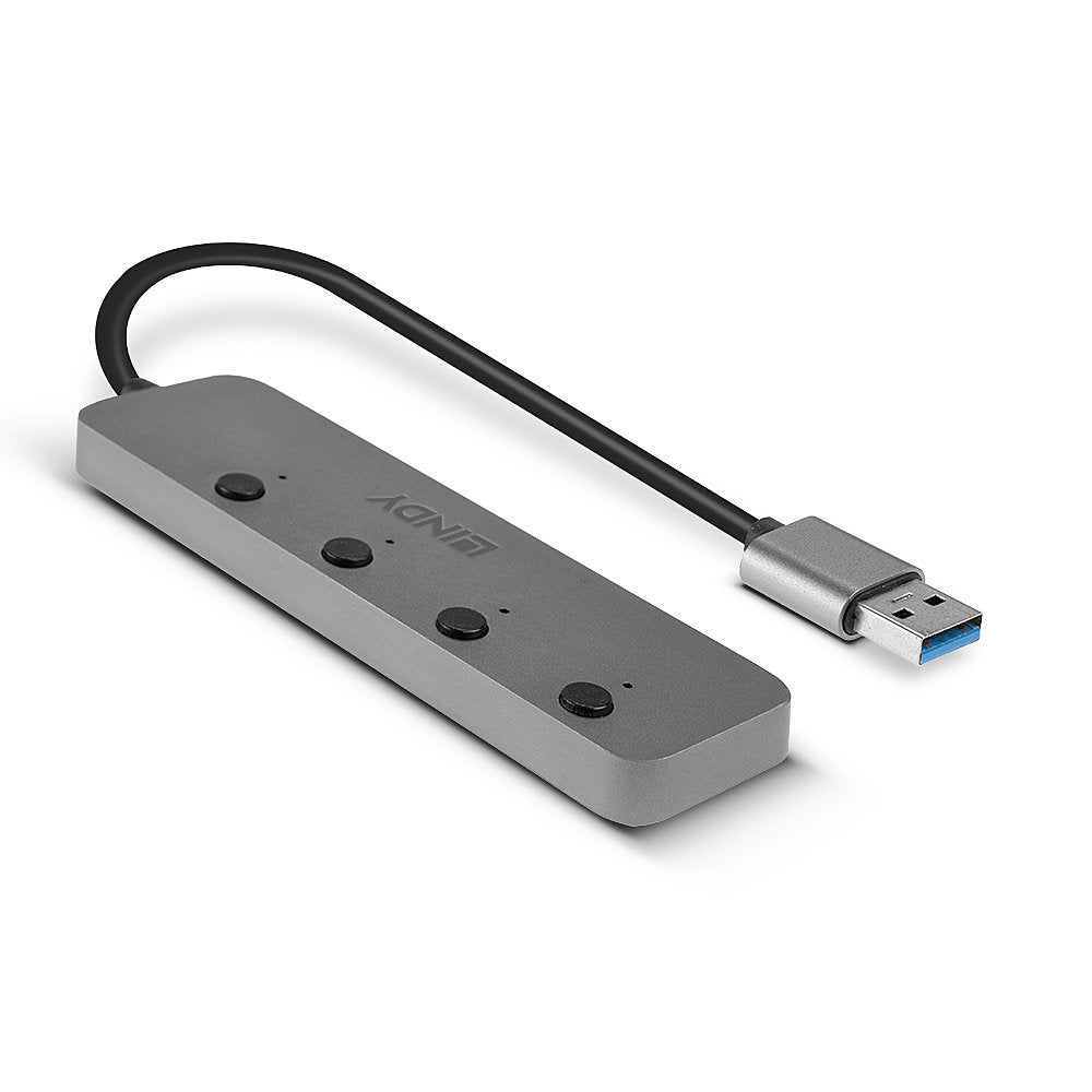 Lindy 43309 USB-Hub – USB 3.0, 4× USB-A