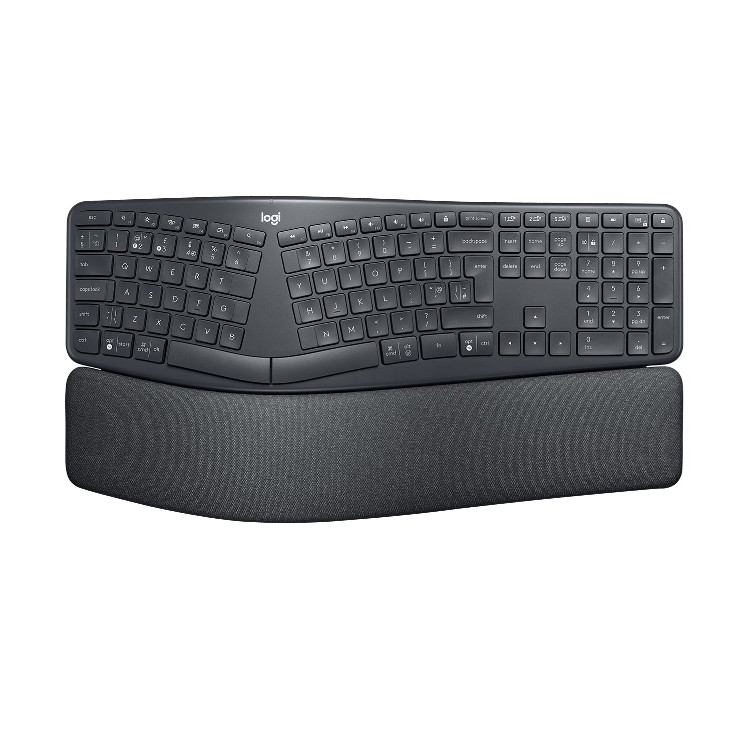 Logitech ERGO K860 – Tastatur, US-Layout (EN), ergonomisch, Grau