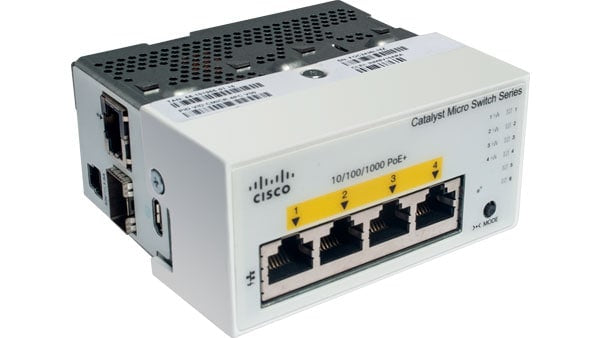 Cisco CMICR-4PS – Managed Switch – 4×GbE, 2×SFP, L2, PoE