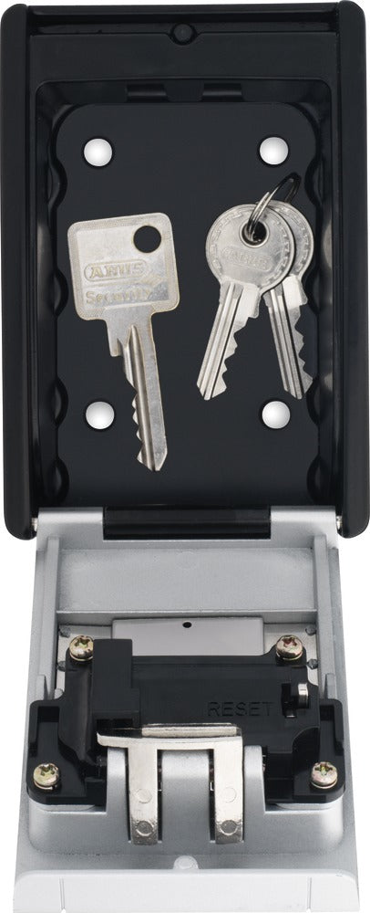 ABUS Schlüsseldepot KeyGarage 787, Zahlenschloss, Stahlblech, Schwarz/Silber – Wandmontage