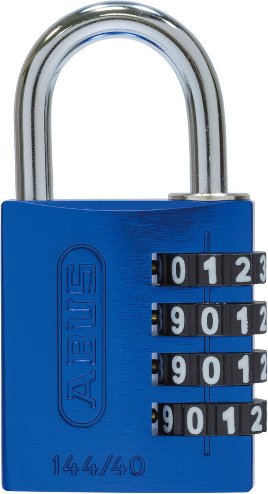 ABUS 144/40 Kombinationsschloss – 4-stellig, Aluminium, Aussen, Blau