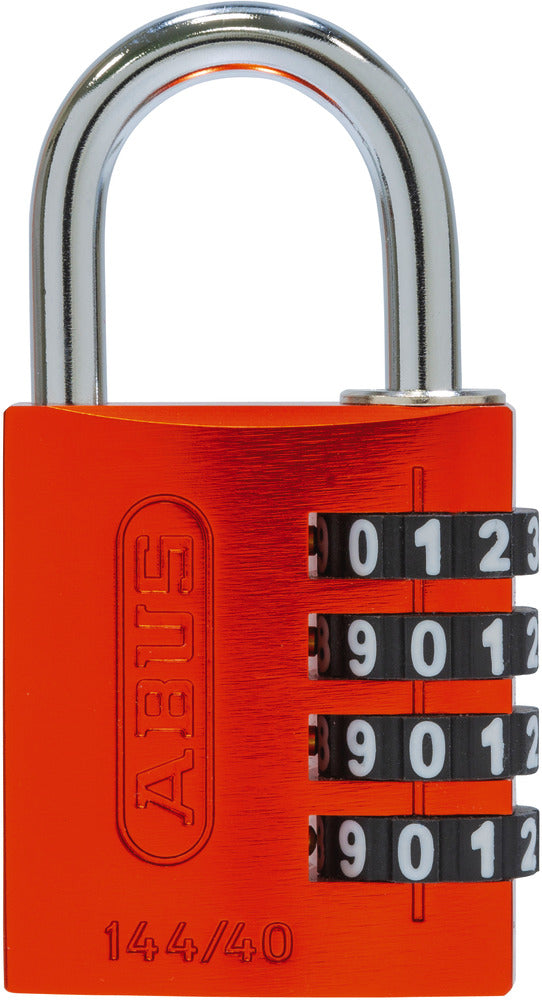 ABUS 144/40 Kombinationsschloss – 4-stellig, Aluminium, Aussen, Orange