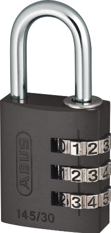 ABUS 145/30 Lock-Tag Kombinationsschloss – Aluminium, Bügel 25×14 mm, Sicherheitsstufe 3, Aussen