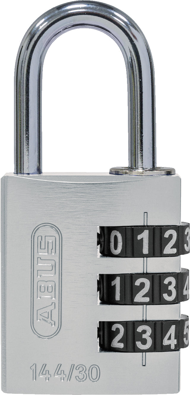 ABUS 144/30 Kombinationsschloss – 3-stellig, Aluminium, Aussen, Silber