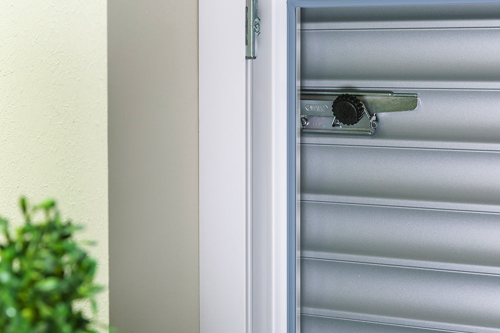 ABUS RS97 CLC/DFNLI Rollladensicherung – Länge 148 mm, Schwarz/Silber