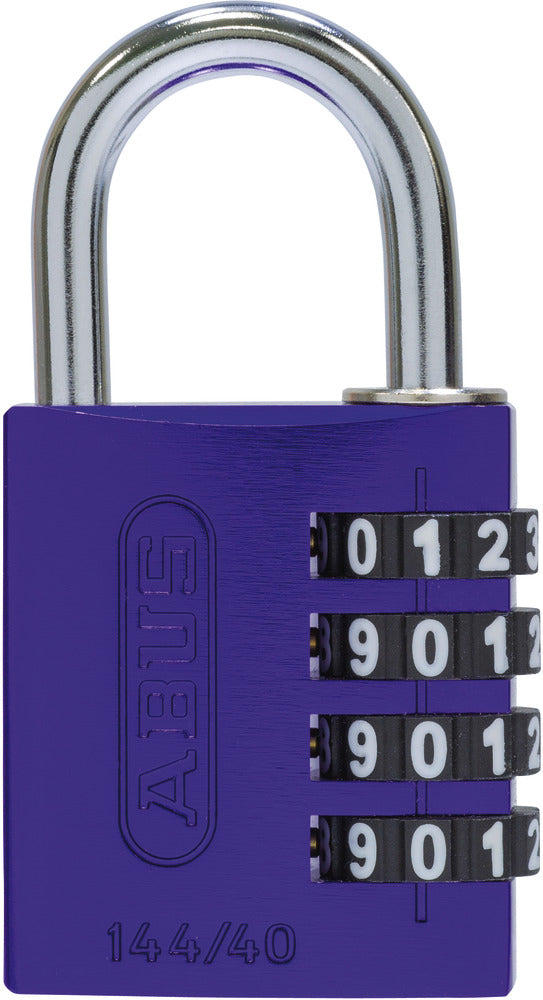 ABUS 144/40 Kombinationsschloss – 4-stellig, Aluminium, Aussen, Lila