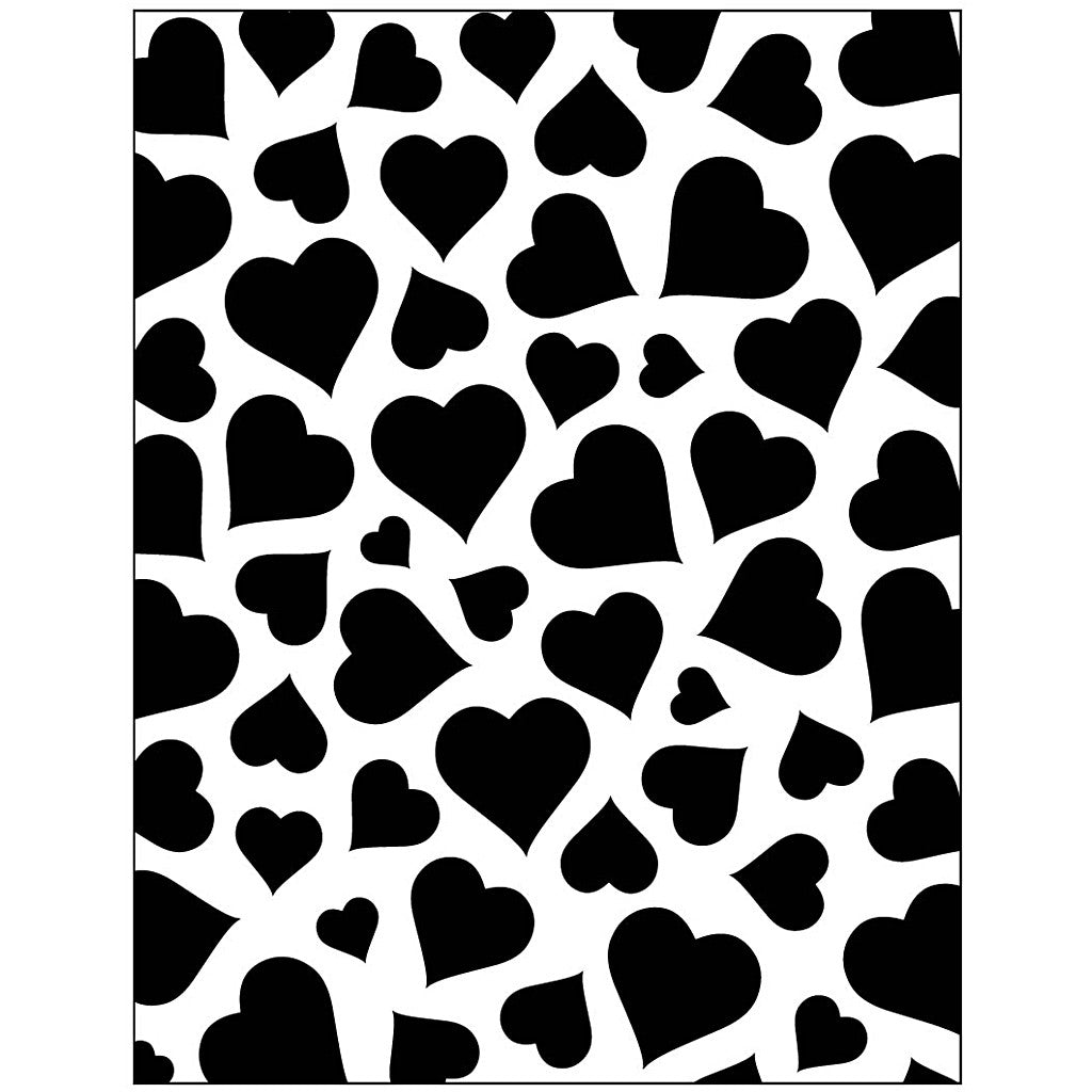 Creativ Company Prägeschablone Herzen – 11,0 × 14,0 cm – Weiss
