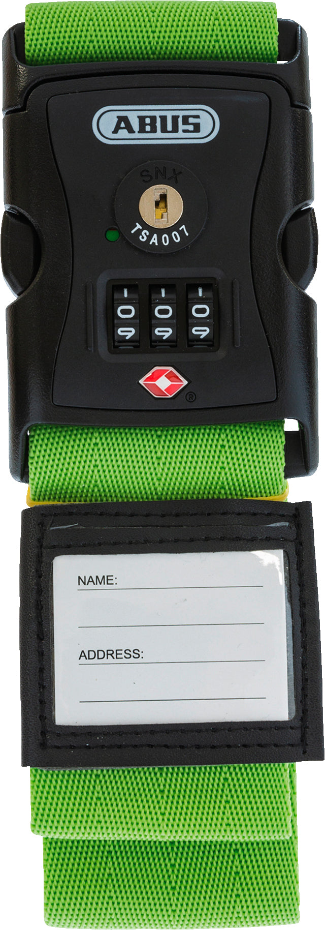 ABUS Gepäckkombinationsschloss 620TSA/192 – TSA, Zahlenschloss – für alle Marken – Grün – 166 g – 1 Stk.