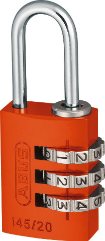 ABUS 145/20 oran.Lock-Tag Kombinationsschloss – Aluminium, Aussen, Orange