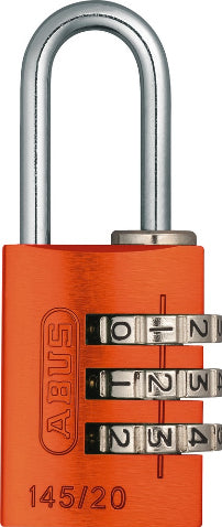 ABUS 145/20 oran.Lock-Tag Kombinationsschloss – Aluminium, Aussen, Orange