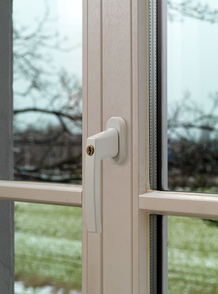 ABUS FG210 W Fenster-Verriegelungsgriff – Sicherheitsstufe 3, 3 Stk., Weiss