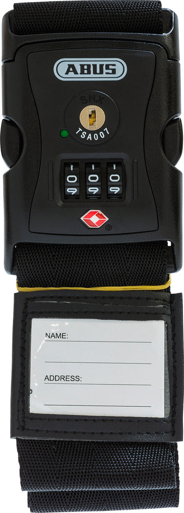 ABUS Kofferband 620TSA/192 – TSA-Zahlenschloss, 166 g – Schwarz – 1 Stk.