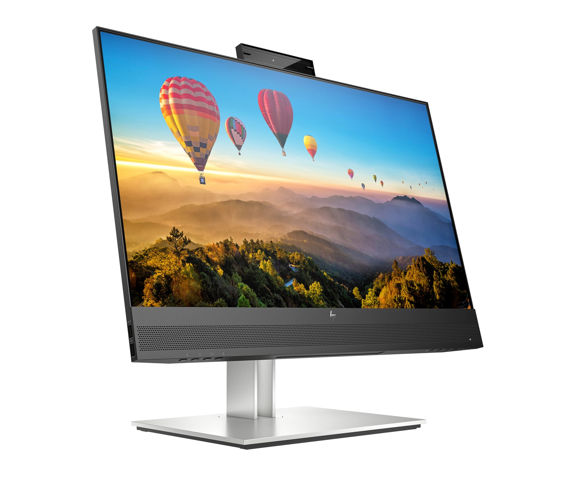 HP E24m G4 – Monitor, 23,8", 300 cd/m², Webcam, Mikrofon, Lautsprecher, USB-C PD 65 W, VESA 100 × 100, Schwarz