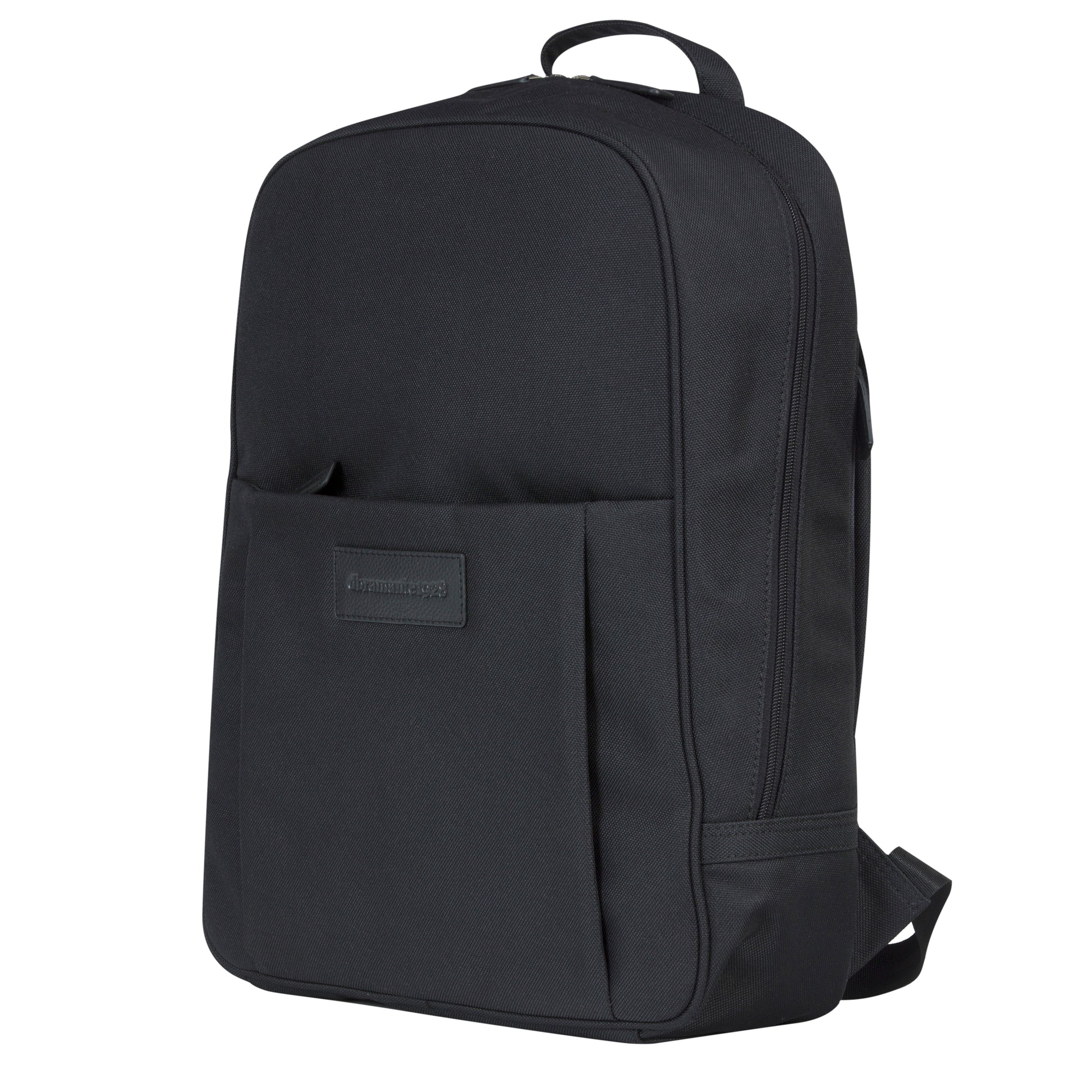 dbramante1928 Notebook-Rucksack Champs-Elysees – für 15″, Leder/Polyester – Schwarz, 310 × 400 × 130 mm