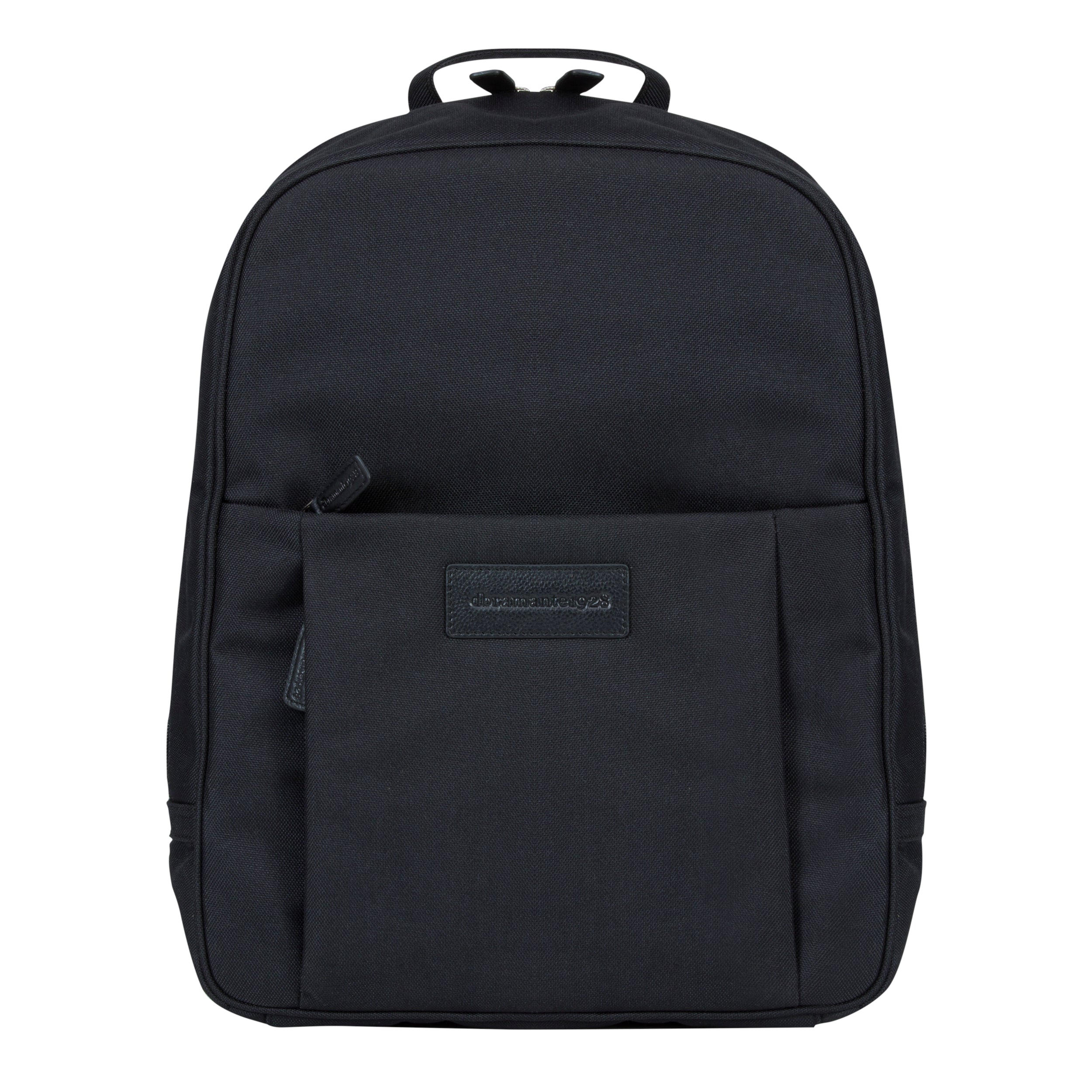 dbramante1928 Notebook-Rucksack Champs-Elysees – für 15″, Leder/Polyester – Schwarz, 310 × 400 × 130 mm