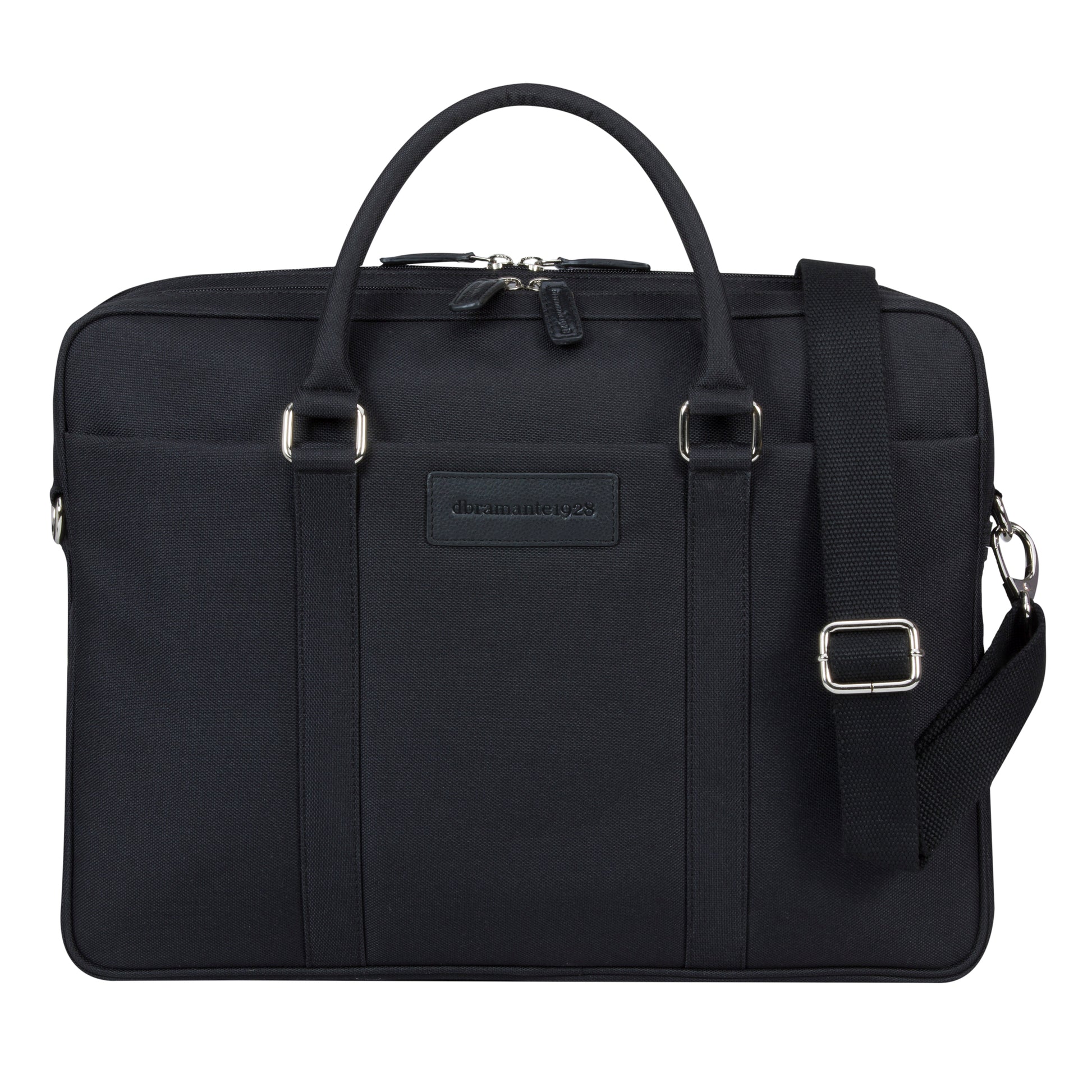 dbramante1928 Notebook-Tasche bis 16" – 2 Fächer, abnehmbarer Schultergurt – Schwarz