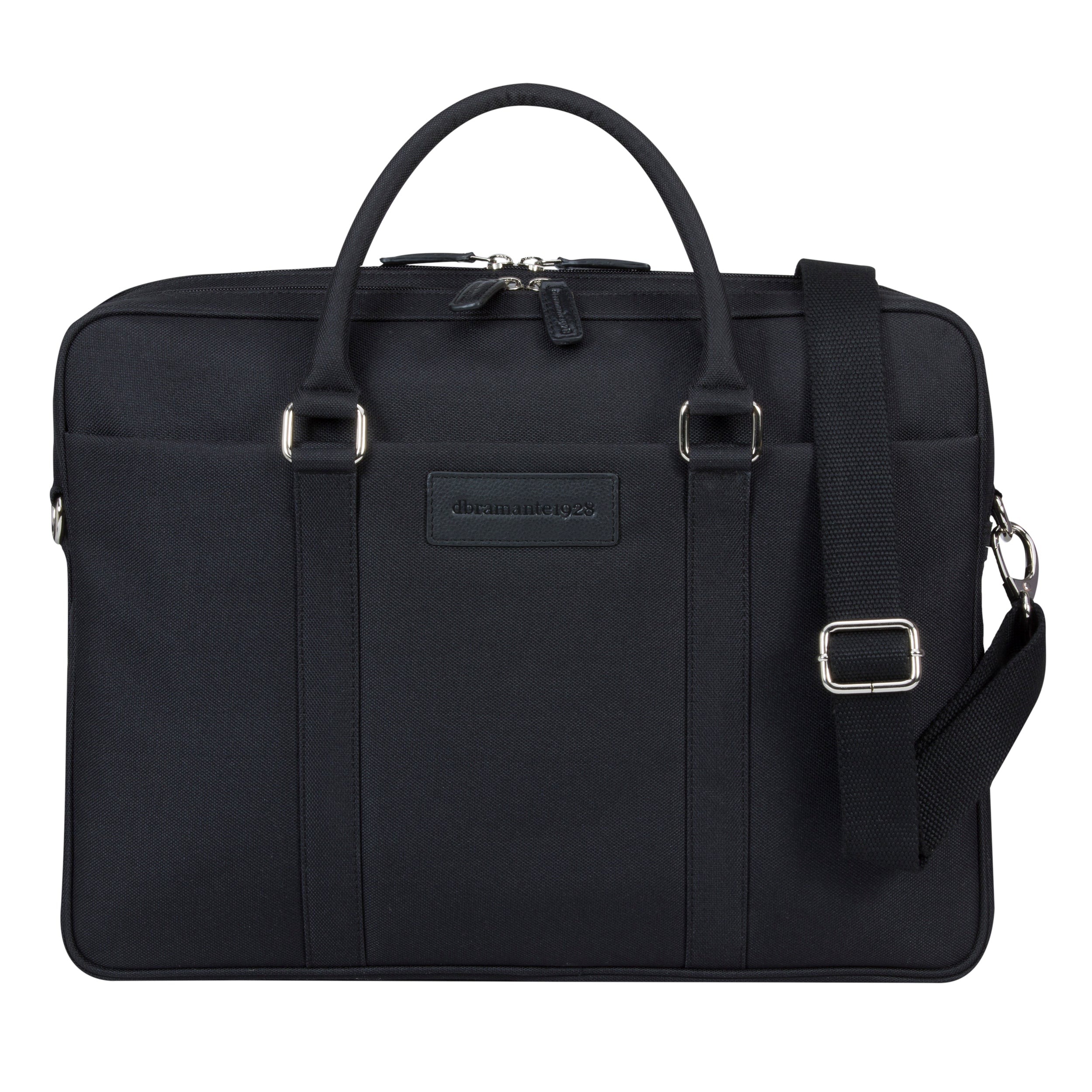 dbramante1928 Notebook-Tasche bis 16" – 2 Fächer, abnehmbarer Schultergurt – Schwarz